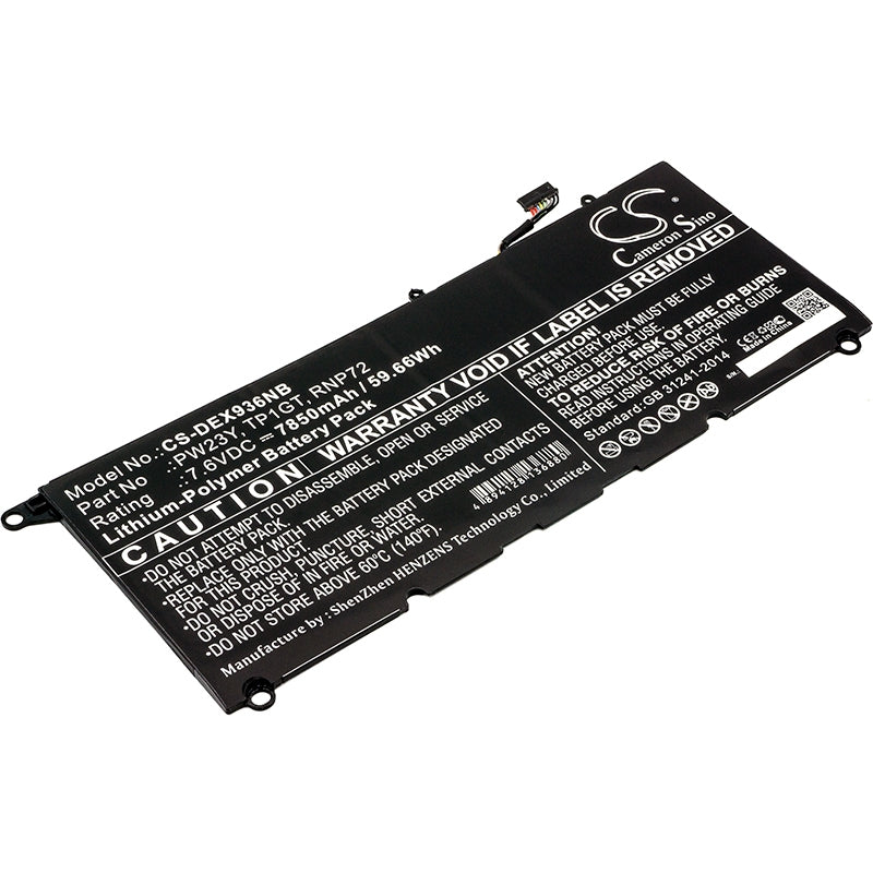 Battery for Dell XPS 13 9360 etc