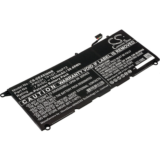 Battery for Dell XPS 13 9360 etc