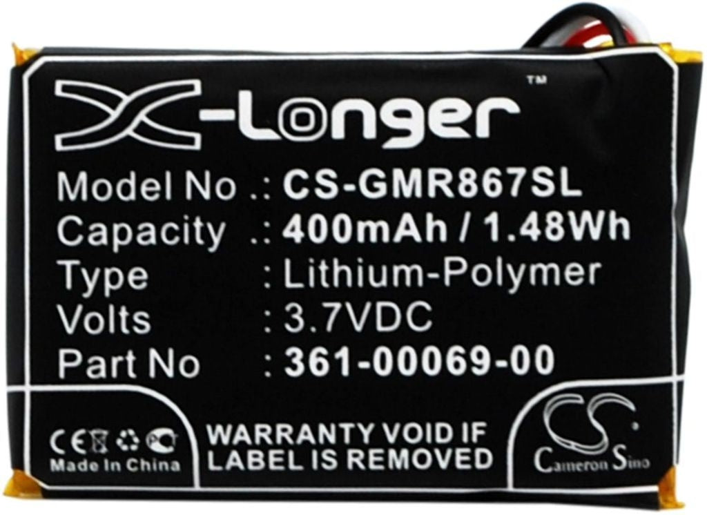 Battery for Garmin 010-11867-10 etc