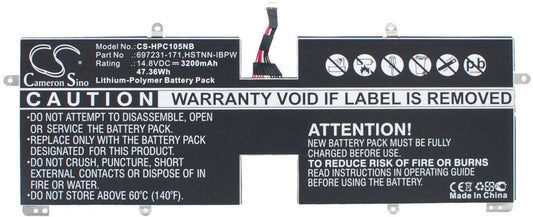 Battery for HP Specter XT TouchSmart 15-4000eg etc