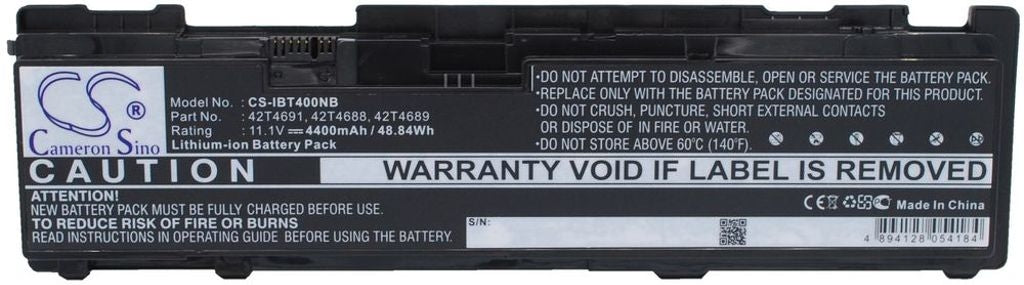 Battery for Lenovo ThinkPad T400s etc