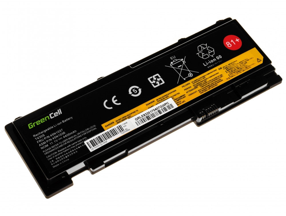 Battery for Lenovo ThinkPad T430s T430si etc., 11.1V 3400mAh