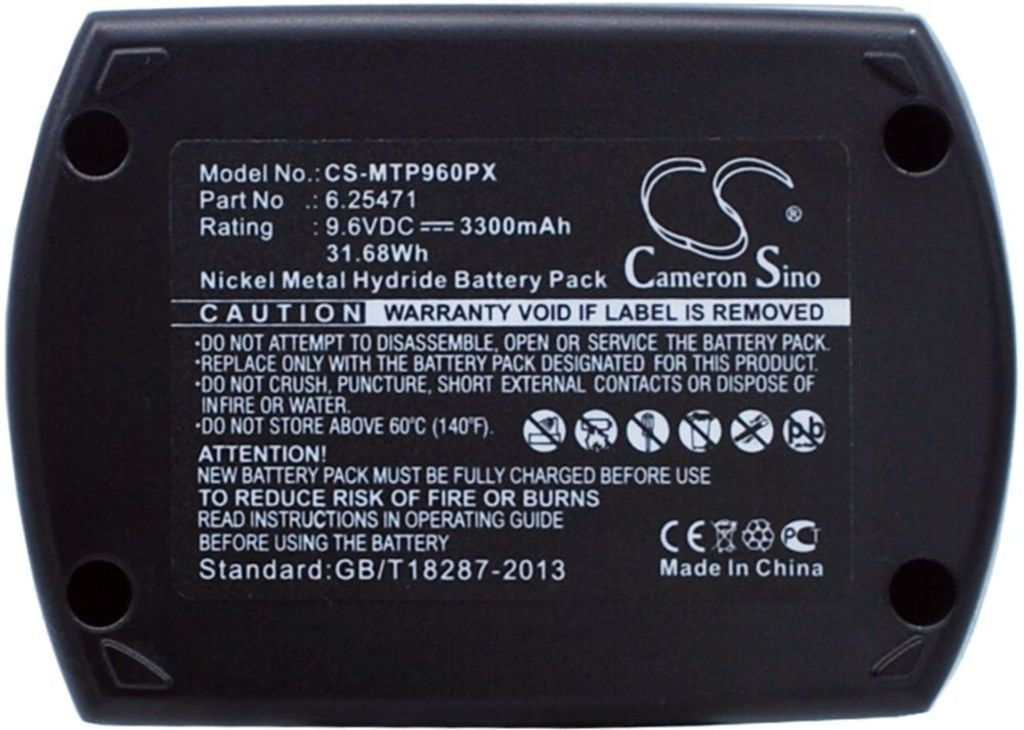 Battery for Metabo BS 9.6 etc