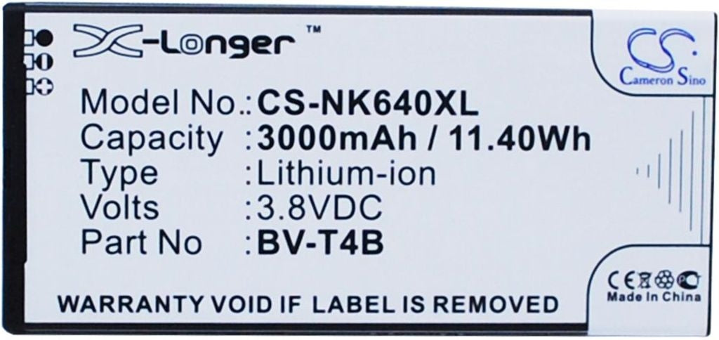 Battery for Microsoft Lumia 640 XL etc