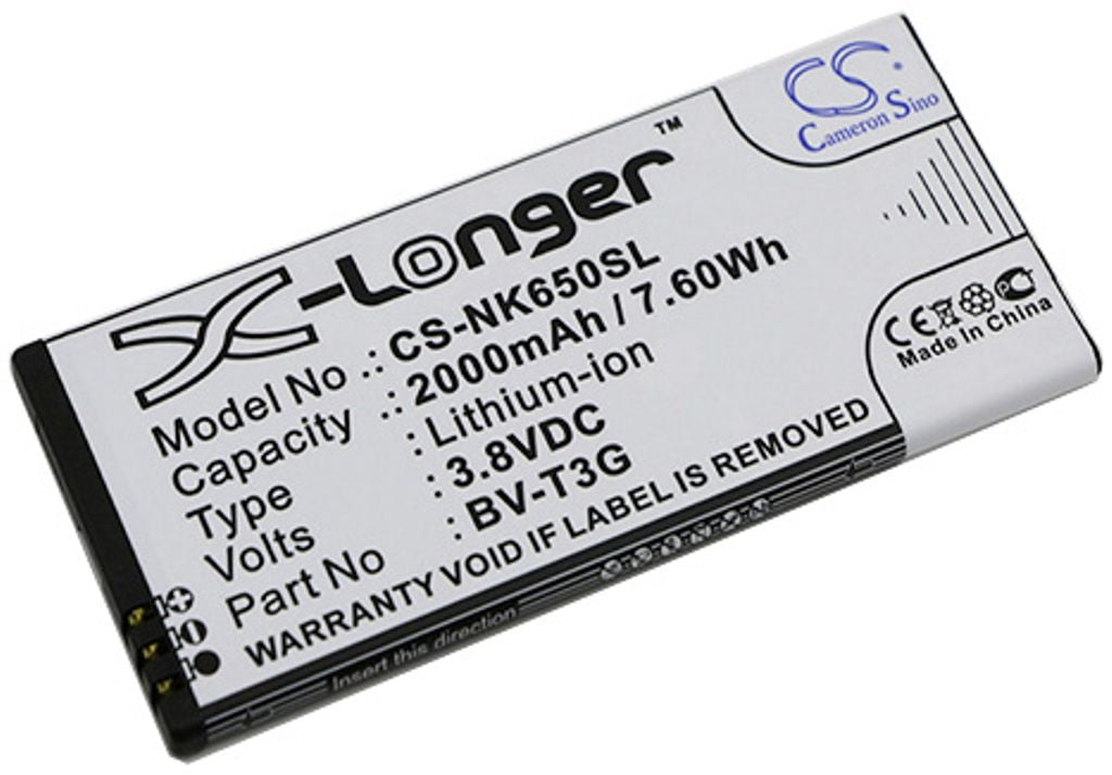 Battery for Microsoft Lumia 650 etc