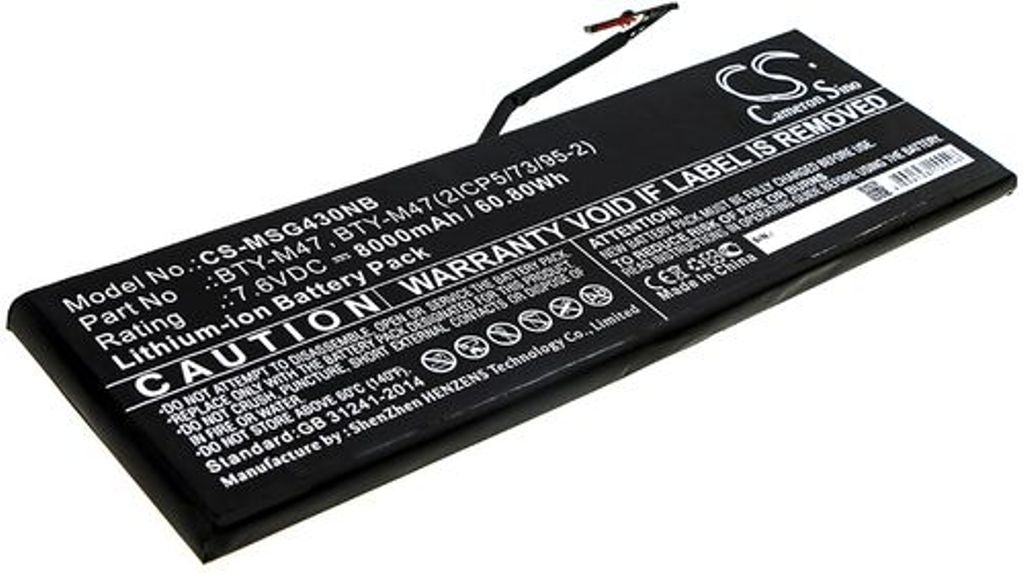Battery for Msi GS43VR PHANTOM PRO-210 etc