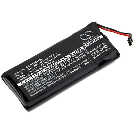 Battery for Nintendo HAC-015 etc., 3.7V, 450mAh
