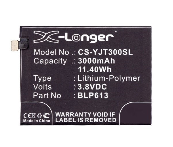 Battery for OnePlus 3, 3000mAh, 3.8V