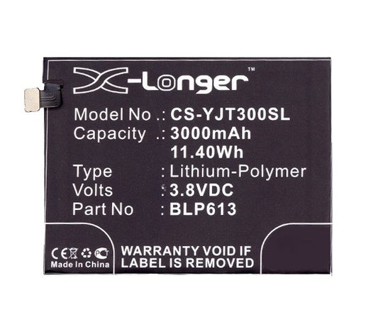 Battery for OnePlus 3, 3000mAh, 3.8V