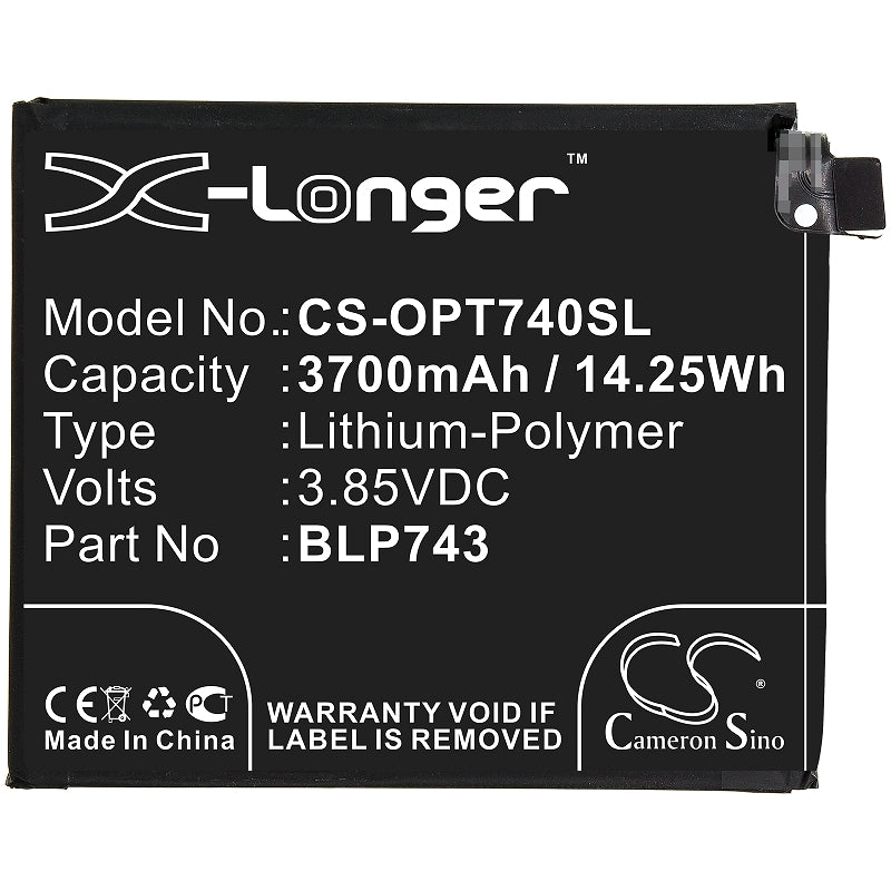 Battery for OnePlus 7T, 3700mAh, 3.85V