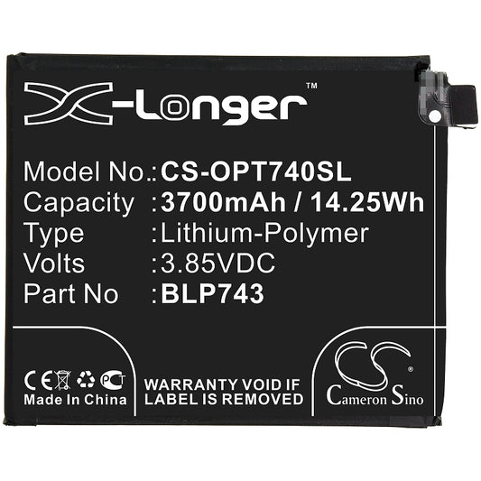 Battery for OnePlus 7T, 3700mAh, 3.85V