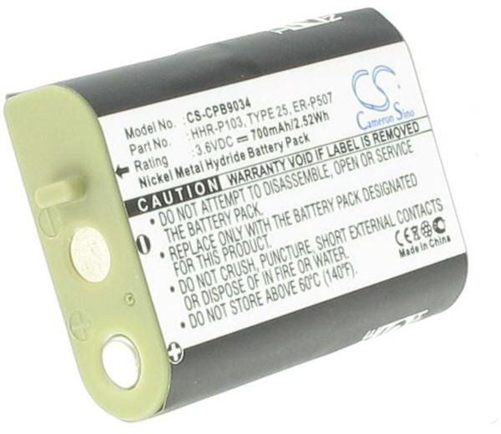 Battery for Panasonic HHR-P103 etc
