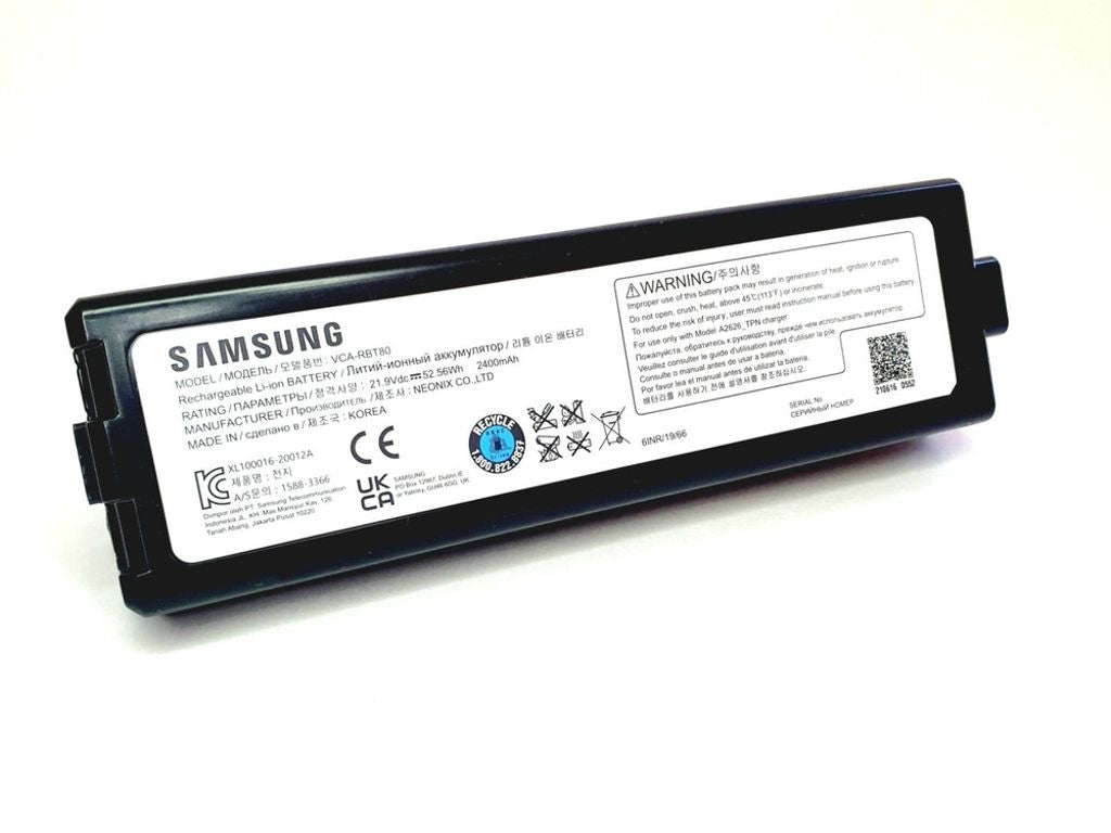 Battery for Samsung Bespoke Jet Bot+ VR30T85513W/WA, Combo VR7MD96514G/WA, 80 VR30T80313W