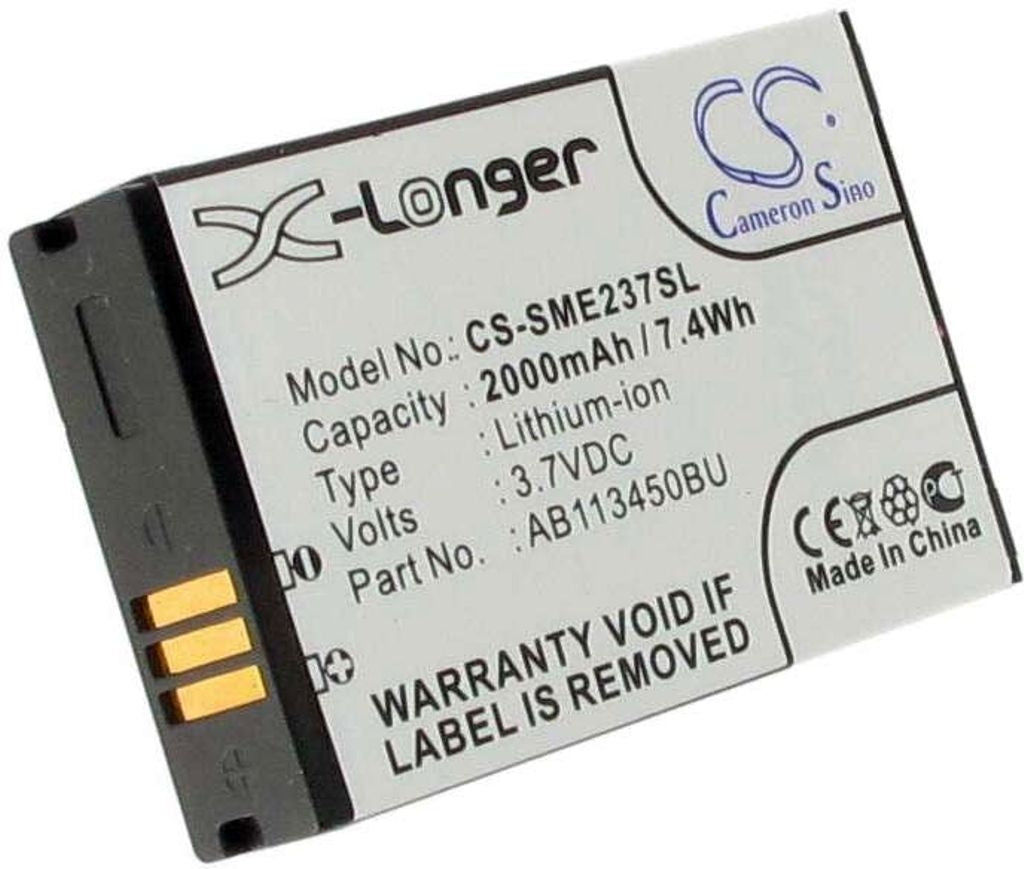 Battery for Samsung GT-E2370 mfl replacement battery