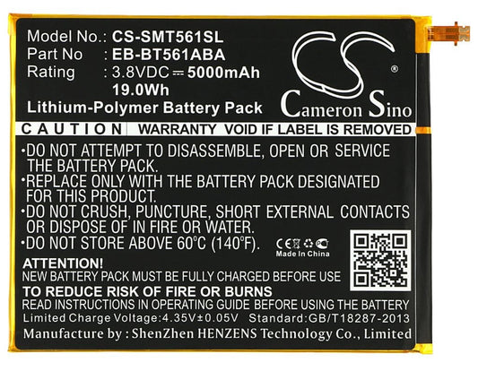Battery for Samsung Galaxy Tab E 9.6, 5000mAh, 3.8V