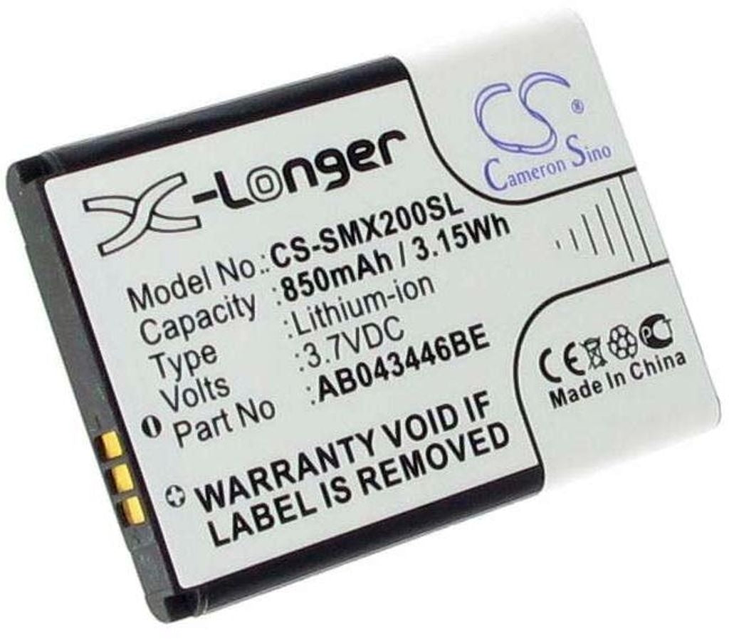 Battery for Samsung SGH-X200/C400/E900 mfl replacement battery