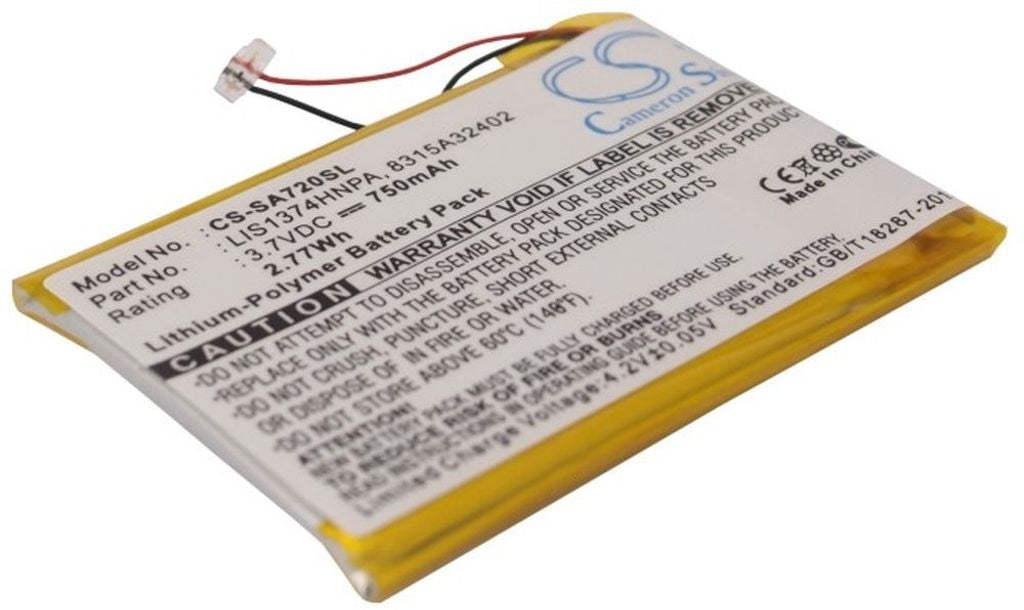 Battery for Sony NWZ-820 etc