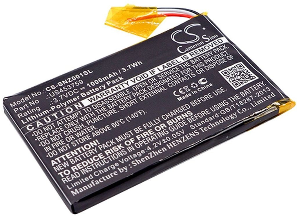 Battery for Sony NWZ-ZX1 etc