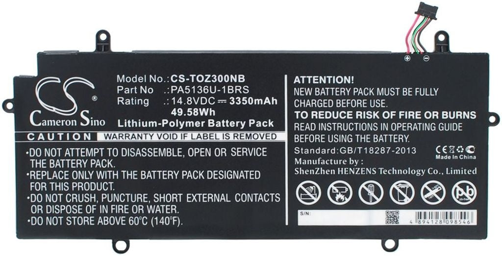 Battery for Toshiba Portege Z30 etc