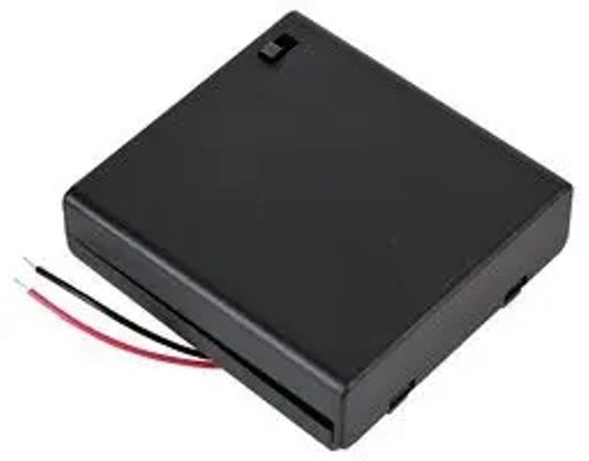 Battery holder with switch for AAx4