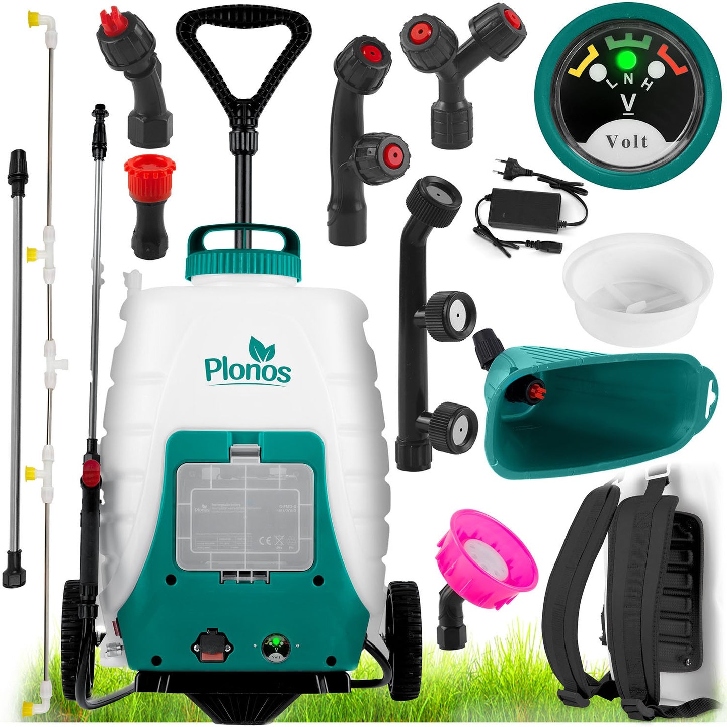 Battery-operated pressure sprayer with trolley Plonos PL-600
