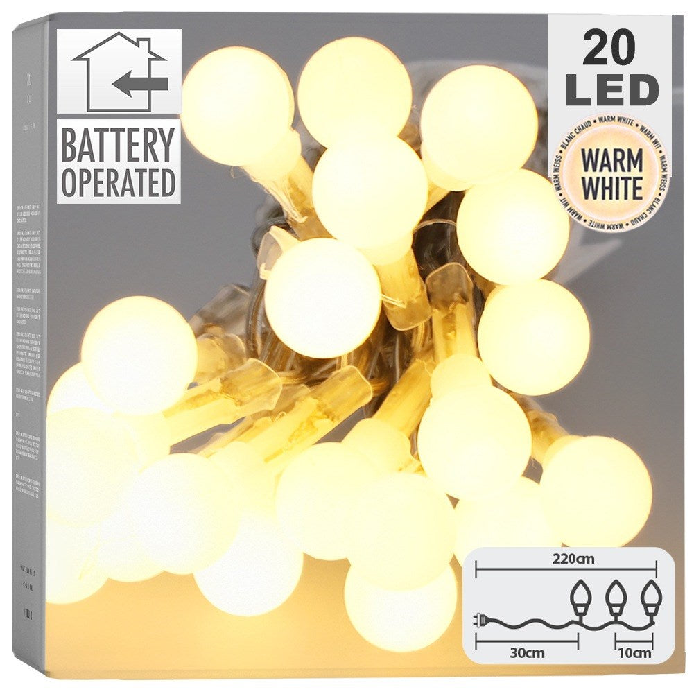 Battery-powered Christmas lights 20 LED 200 cm