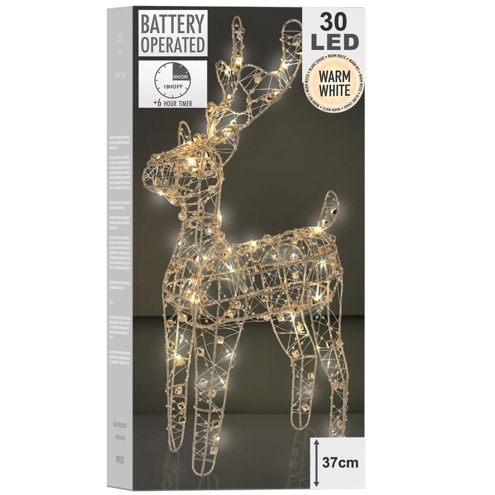 Battery powered Pure with 30 LED lights in Gold for Christmas decoration
