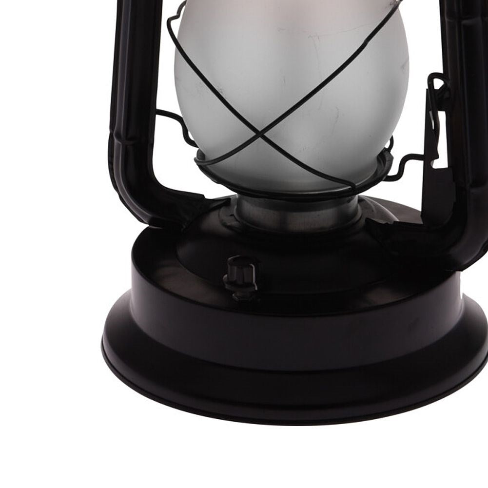 Battery-powered lantern with moving flame for home and garden