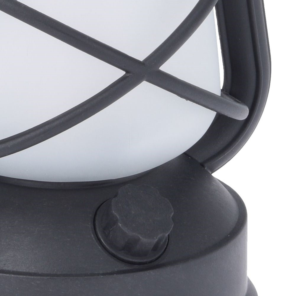 Battery-powered lantern with moving flame for home and garden