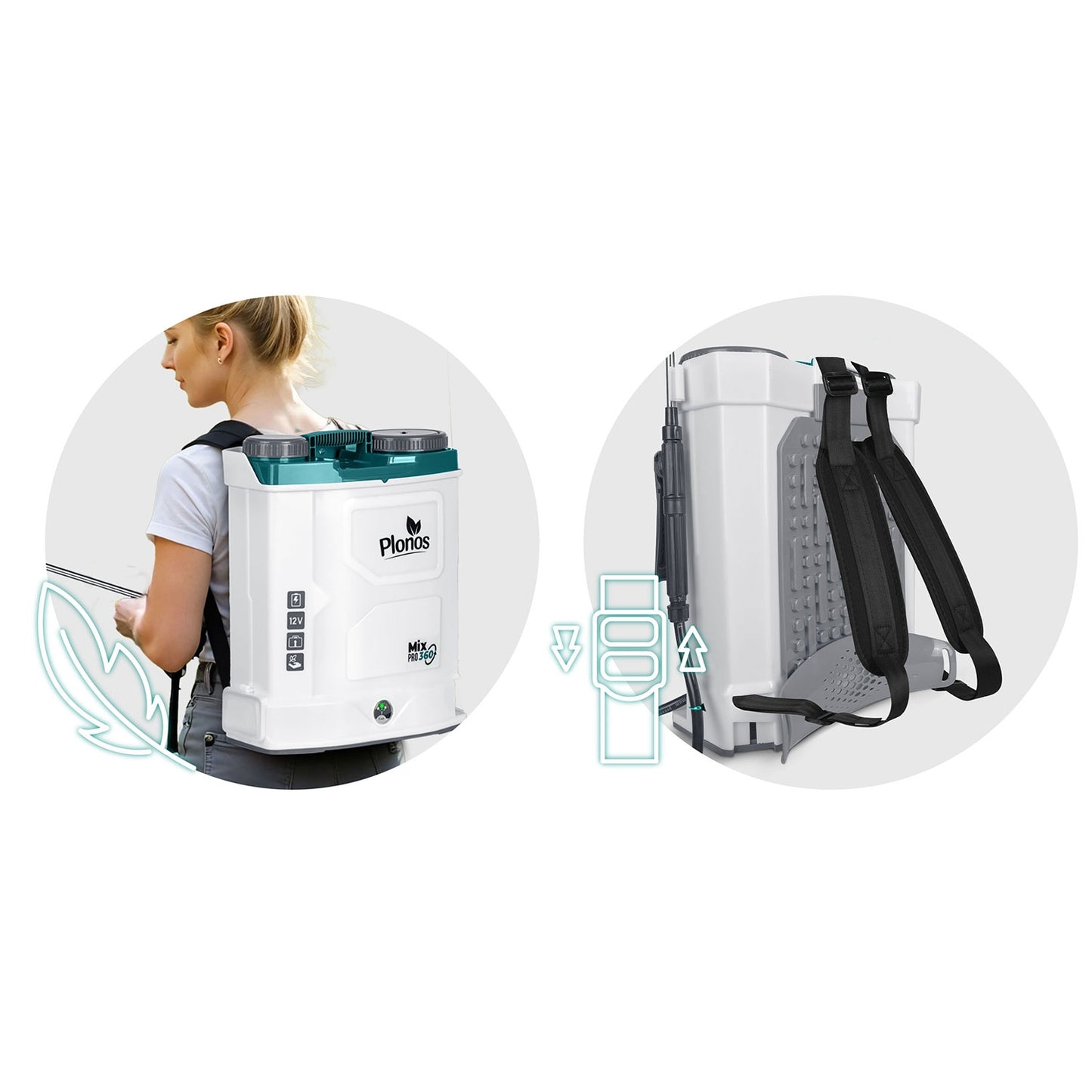 Battery-powered sprayer with mixer Plonos PL-603
