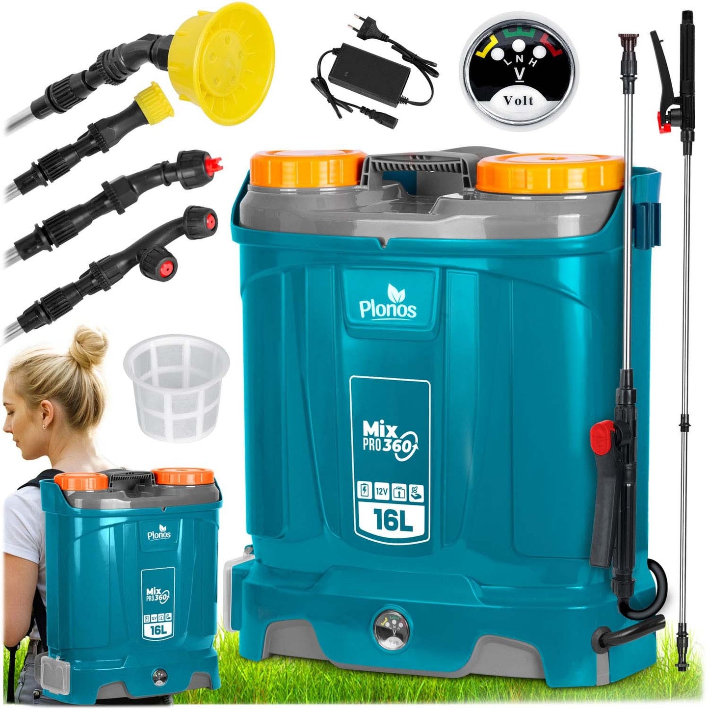 Battery-powered sprayer with mixer Plonos PL-604
