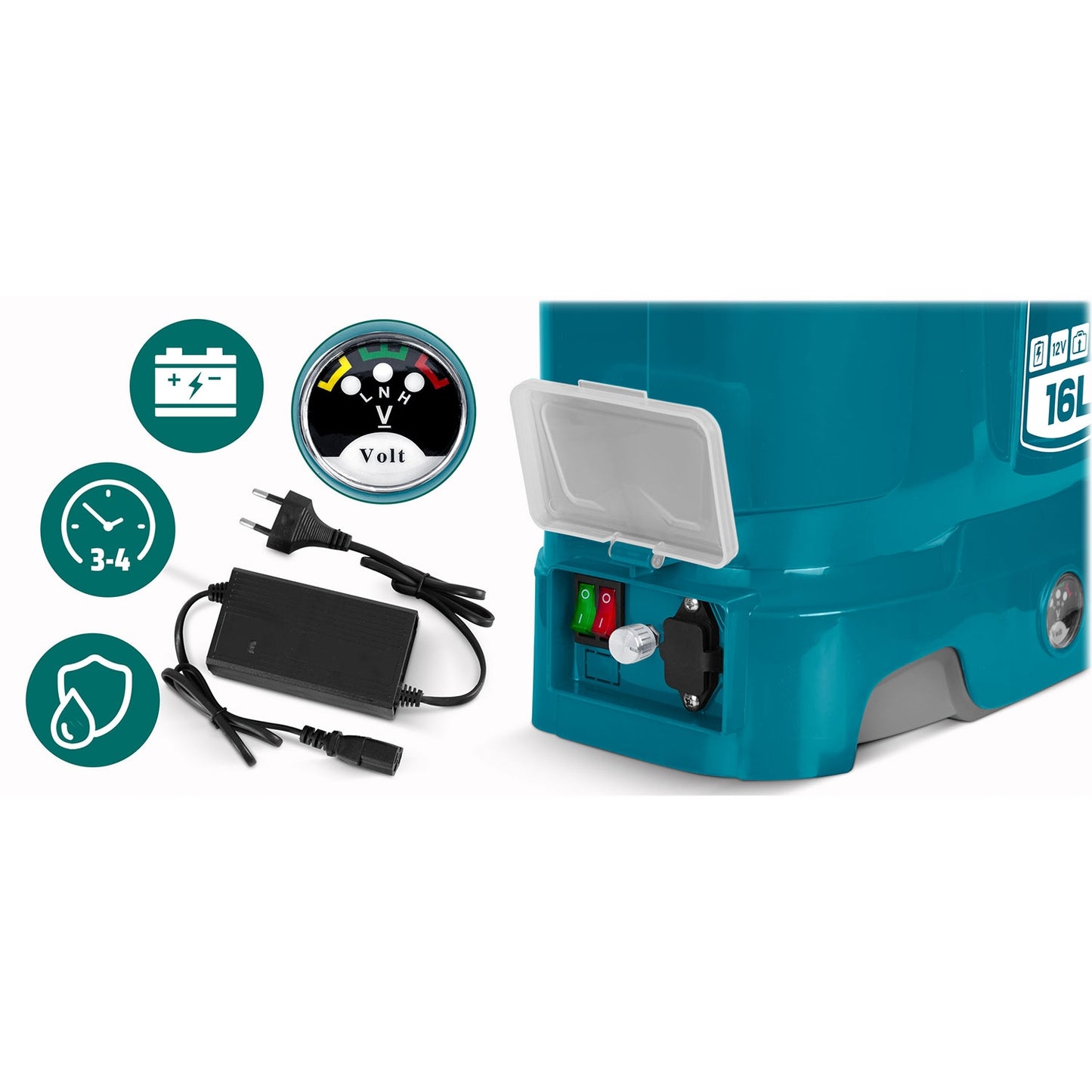 Battery-powered sprayer with mixer Plonos PL-604