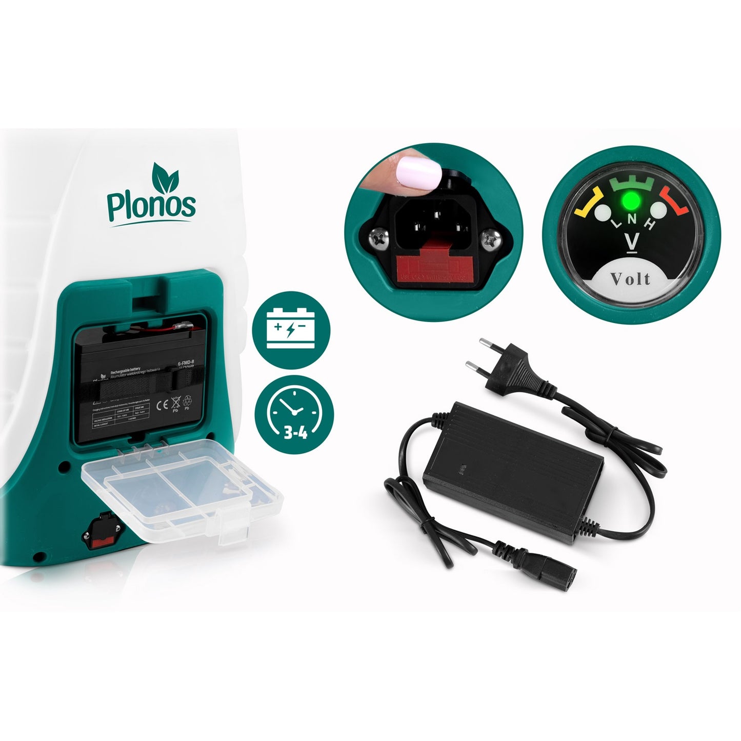 Battery-powered sprayer with trolley Plonos PL-601