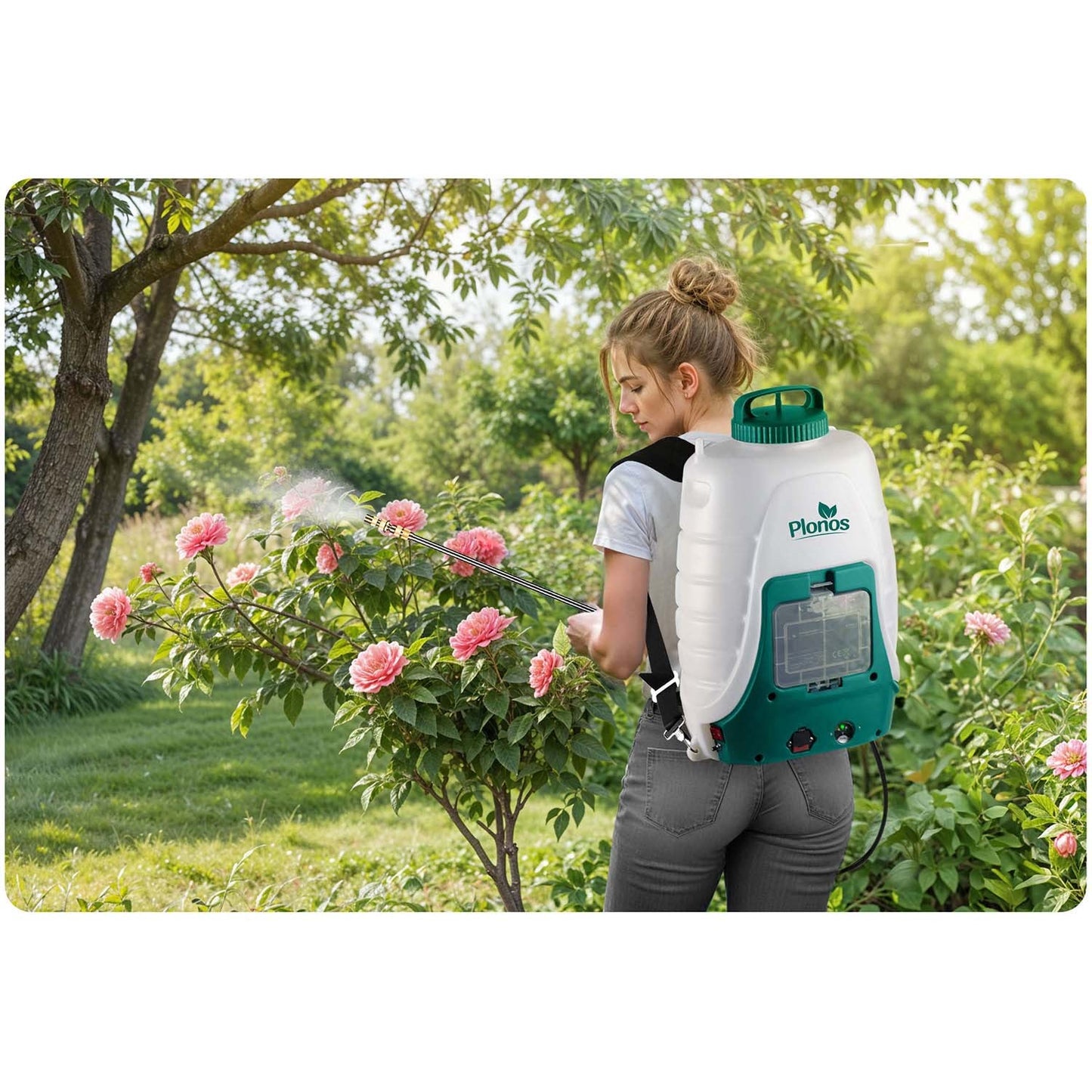 Battery-powered sprayer with trolley Plonos PL-601