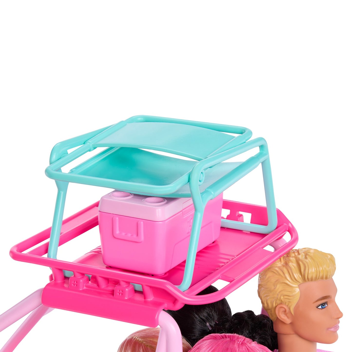 Barbie Beach Buggy with Accessories, Fits 4 Dolls
