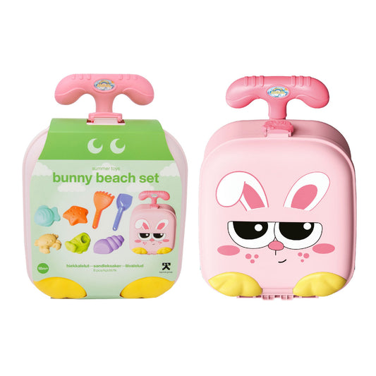 Beach Toy Set with Bunny Trolley, 8 Pieces
