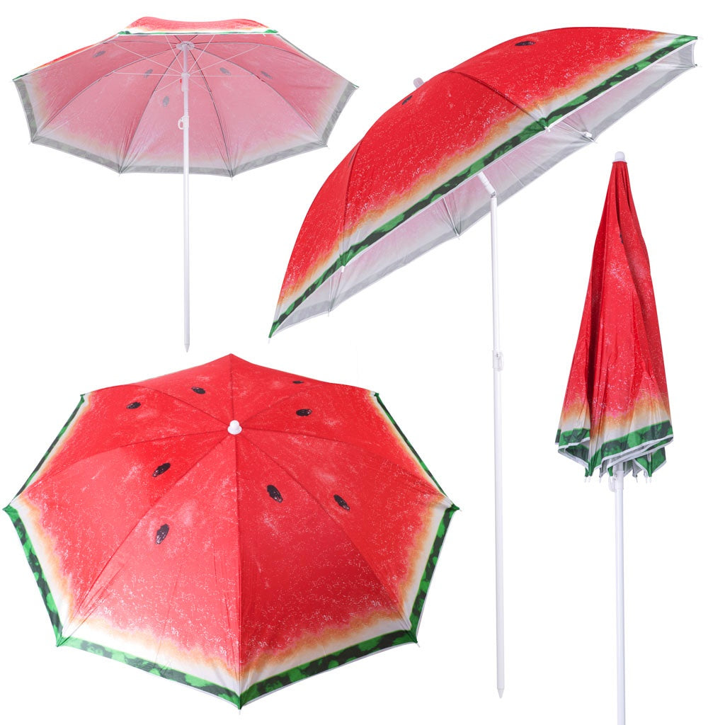 Beach garden umbrella adjustable 150cm broken watermelon