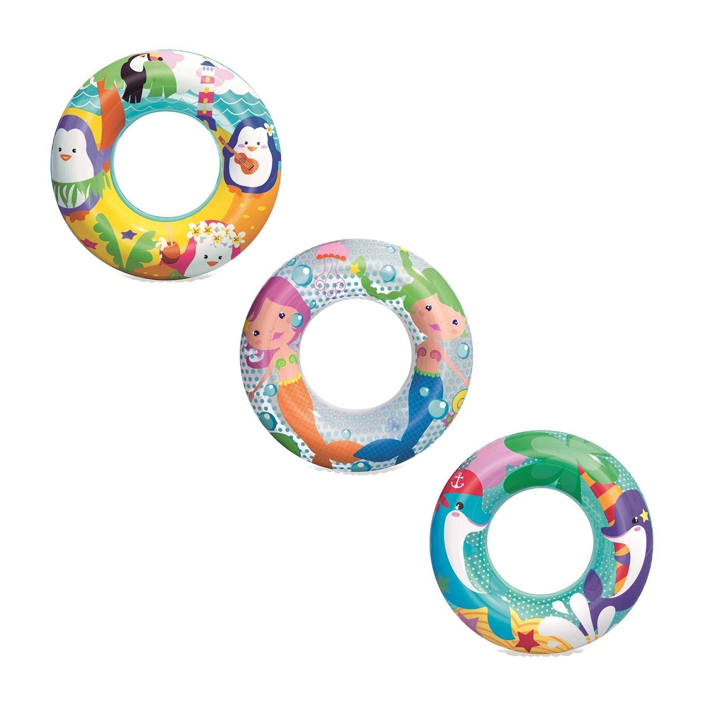 Beach ring for swimming Sea Adventures for Children Bestway 36113 dolphin