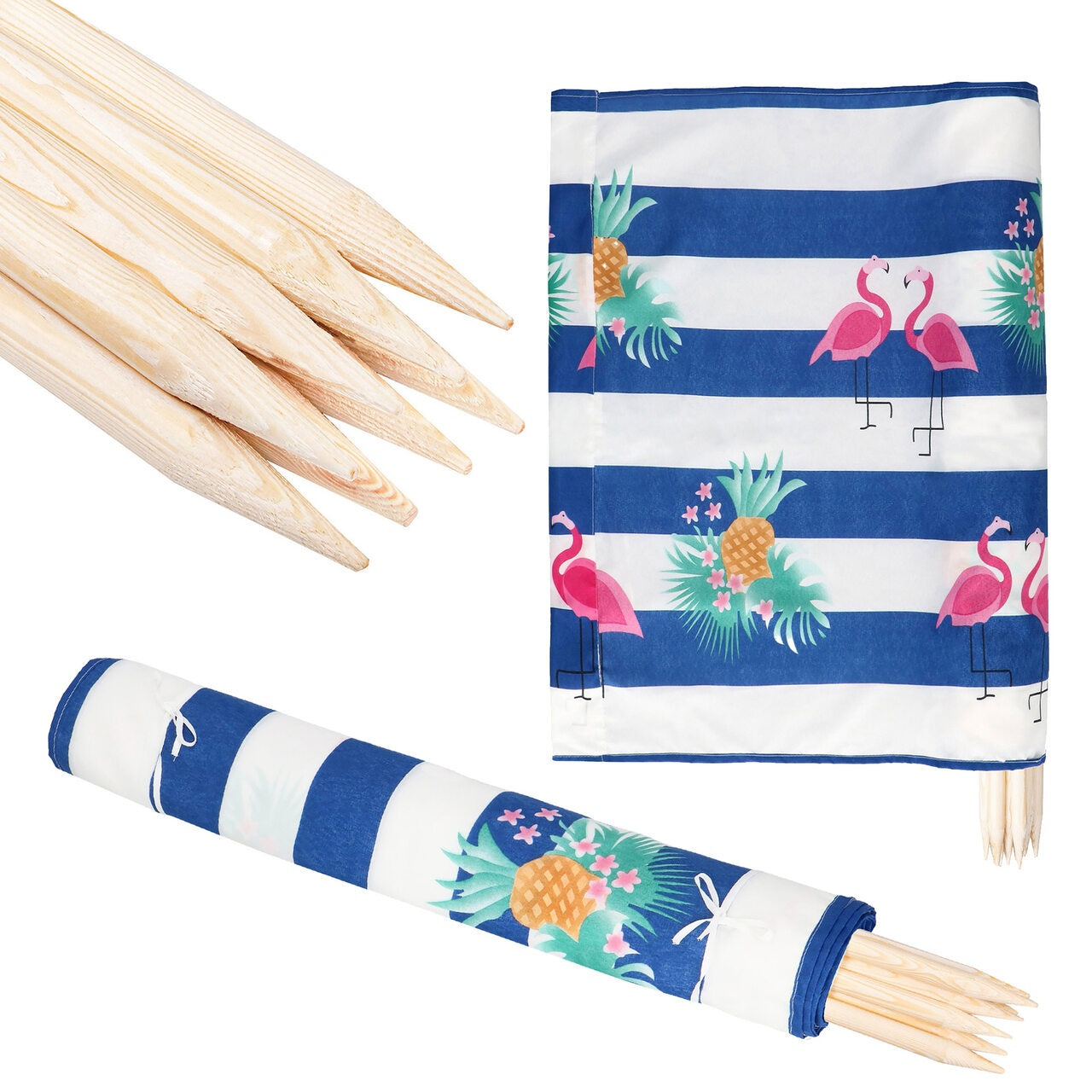 Beach screen 6 metres tropical stripes
