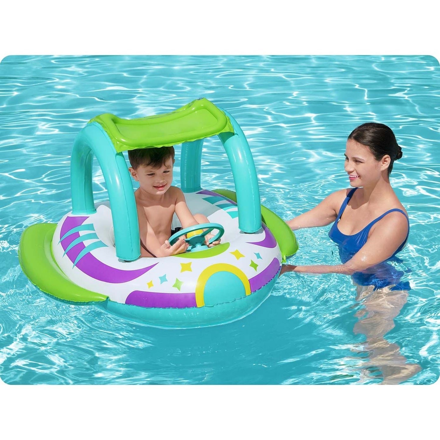 Beach swimming pontoon with roof 107 x 112 cm Bestway 34149