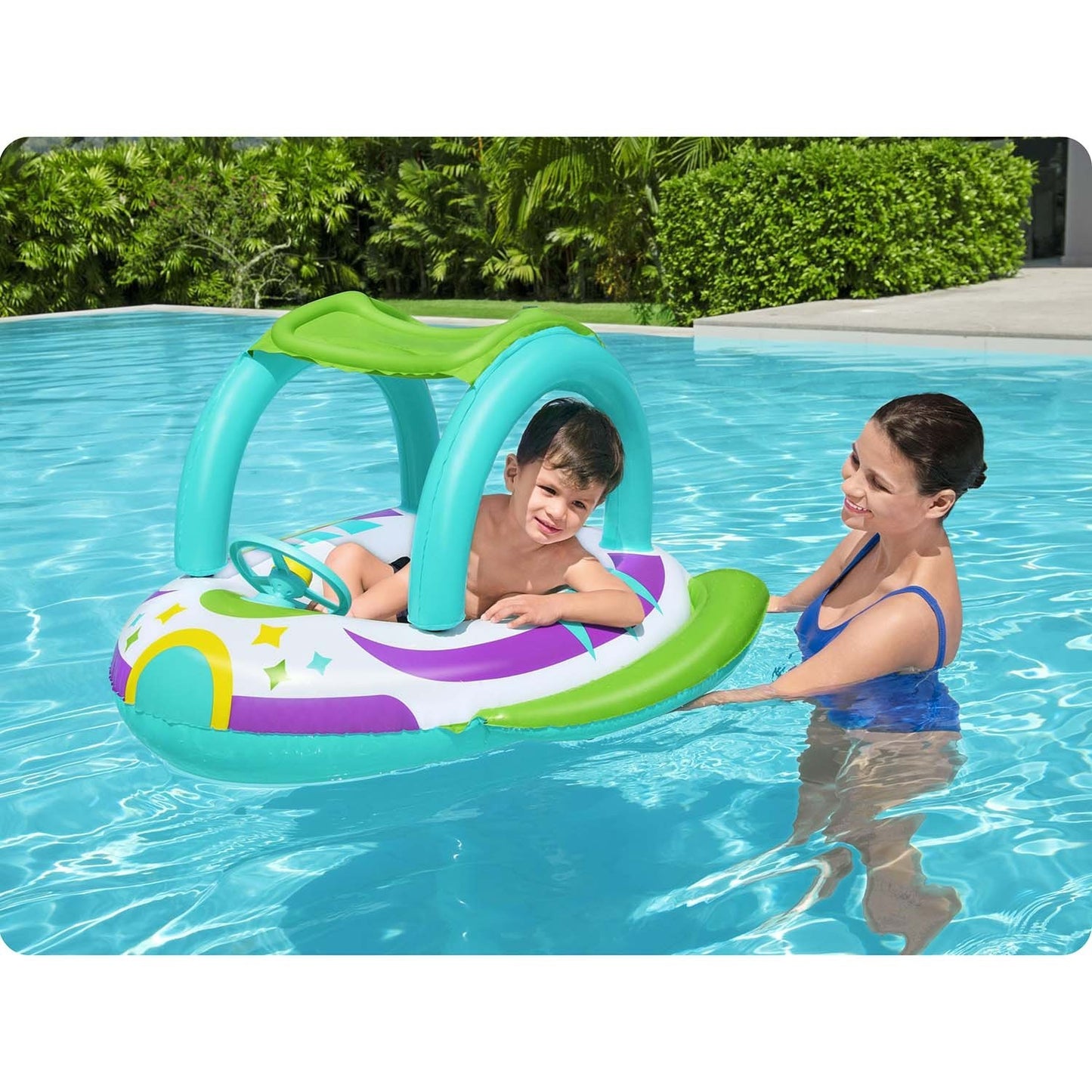 Beach swimming pontoon with roof 107 x 112 cm Bestway 34149