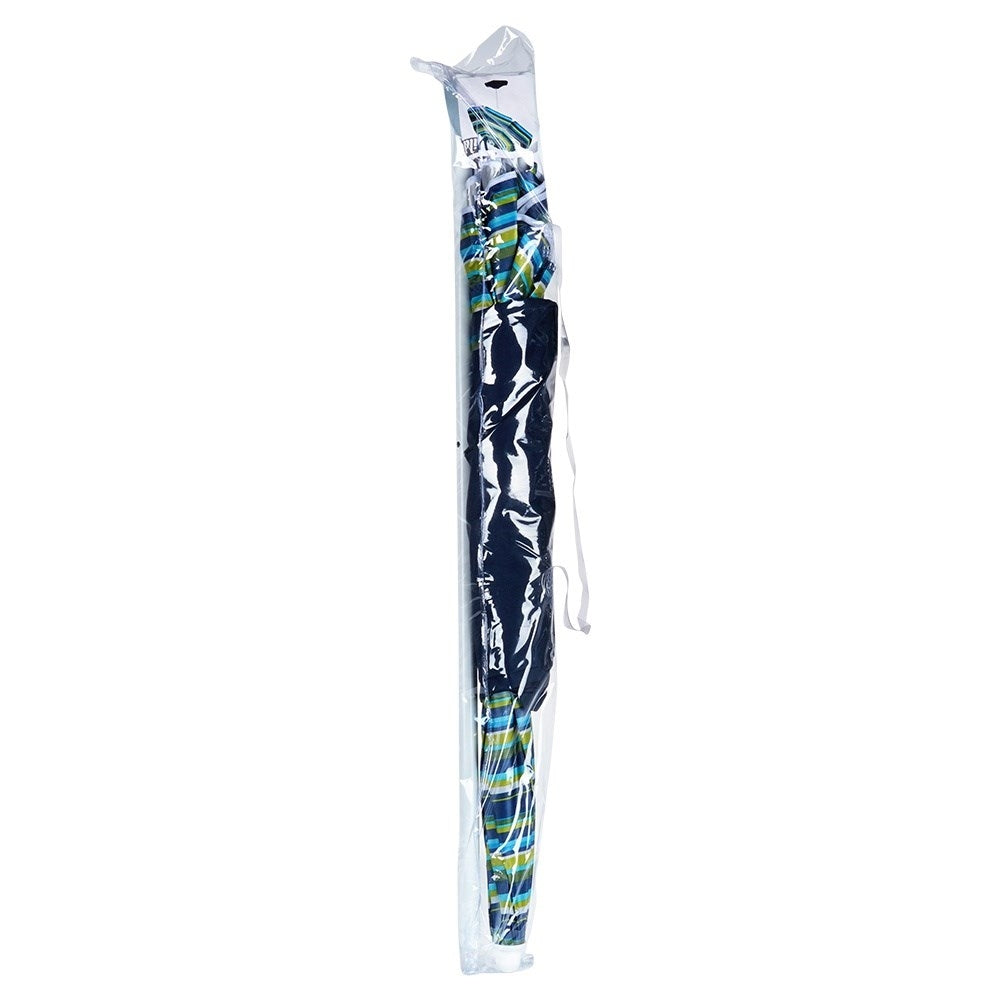 Beach umbrella with adjustable tilt and sun protection