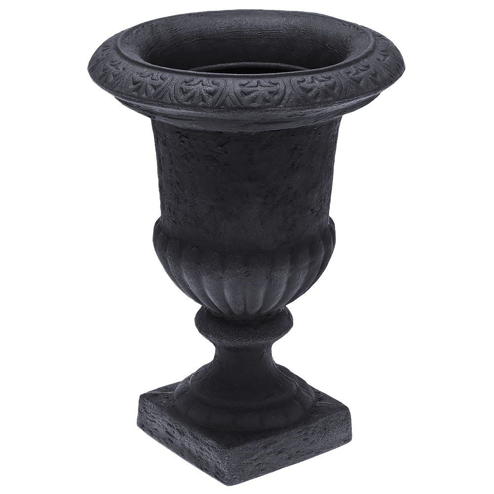 Beaker-pot in weather-resistant anthracite colored stone imitation