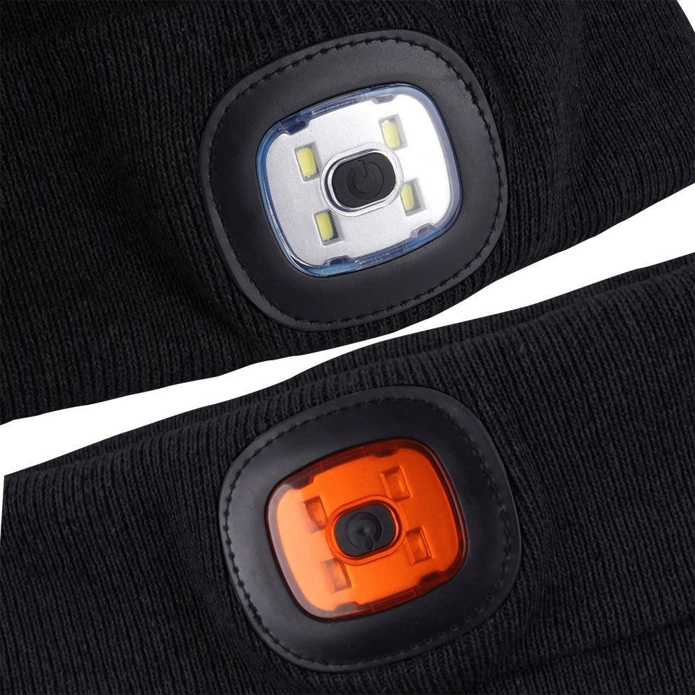Beanie with LED lights: Perfect for running and walking
