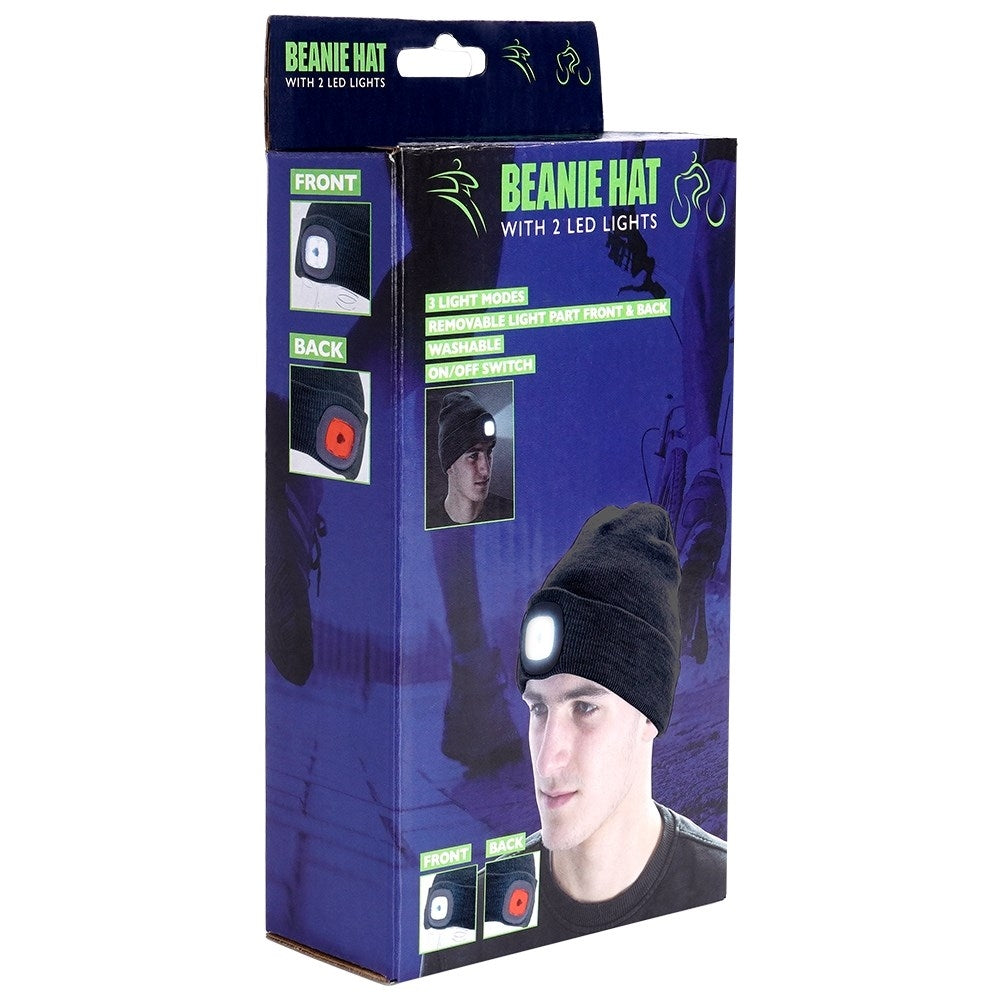 Beanie with LED lights: Perfect for running and walking