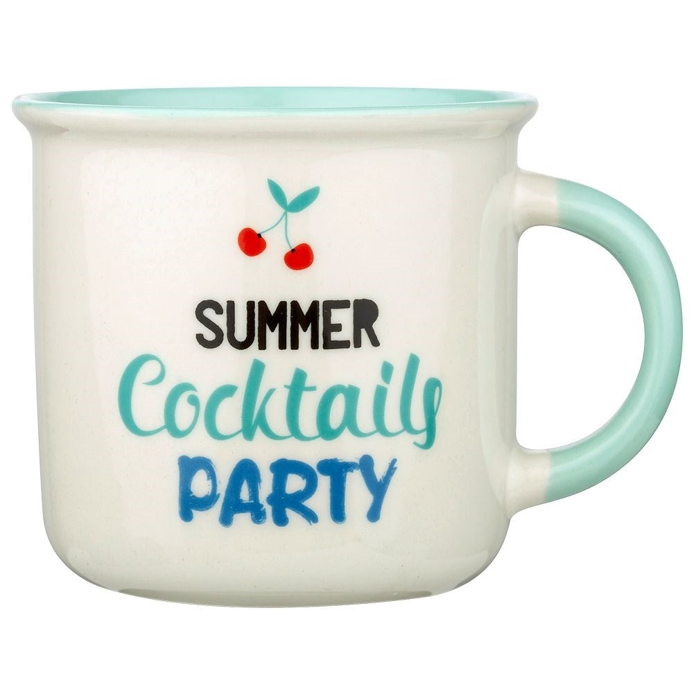 Beautiful porcelain summer cup for coffee and tea, dishwasher safe