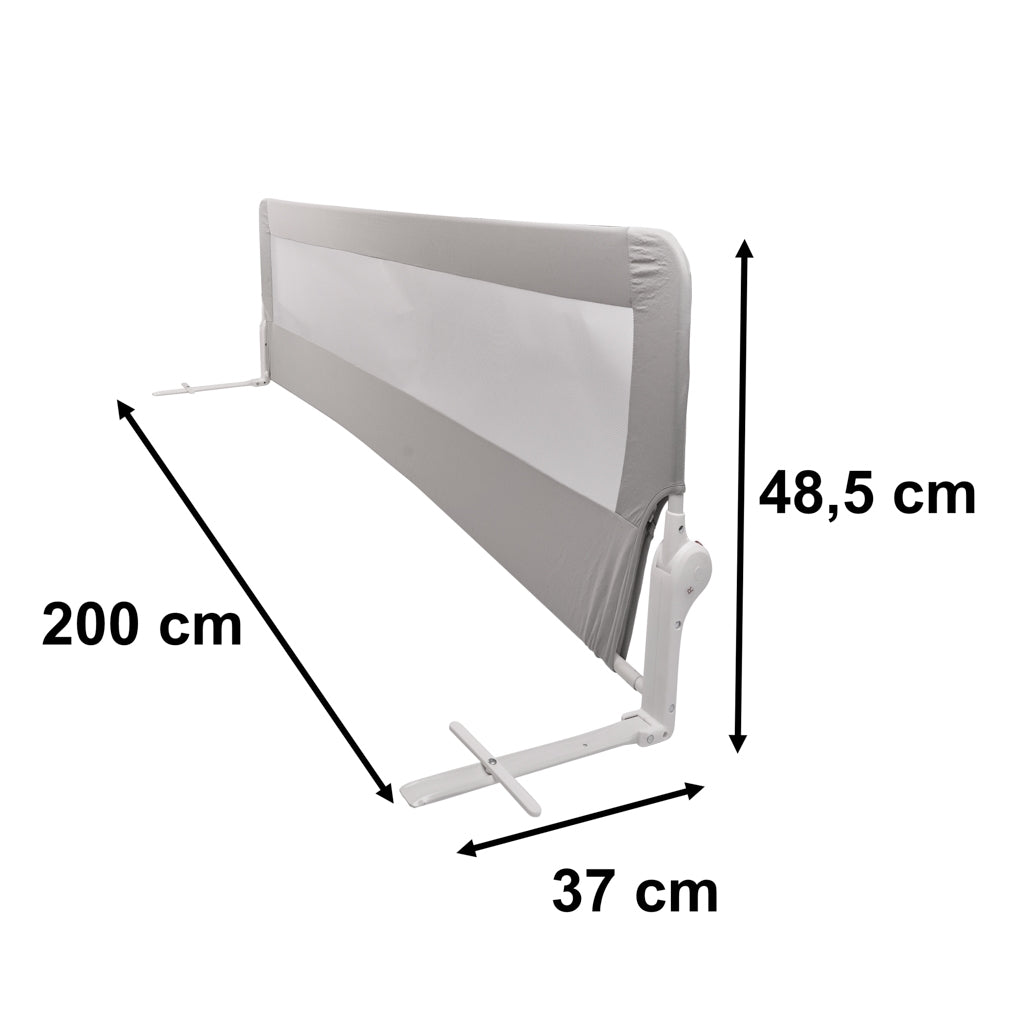 Bed Guard Rail, 200 cm, Gray, Safety Barrier
