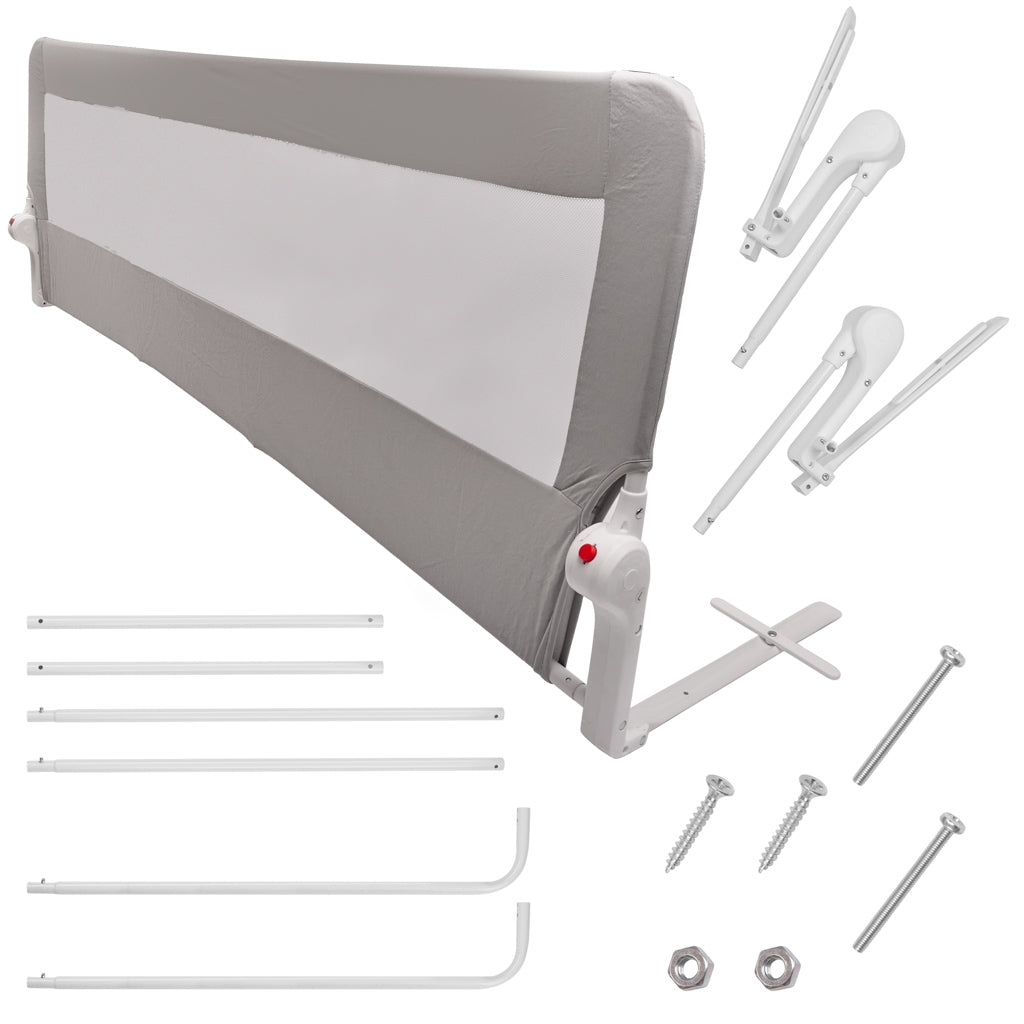 Bed Guard Rail, 200 cm, Gray, Safety Barrier