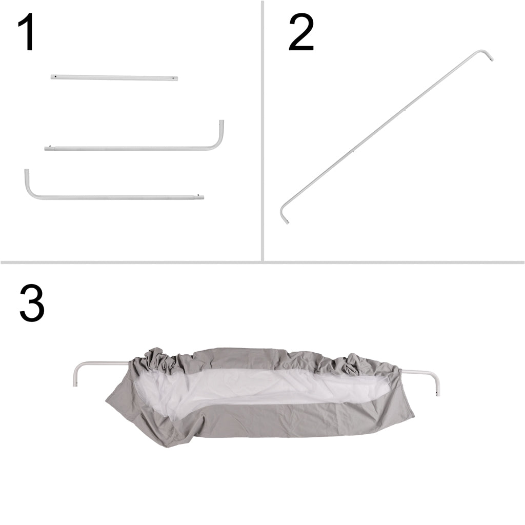 Bed Guard Rail, 200 cm, Gray, Safety Barrier