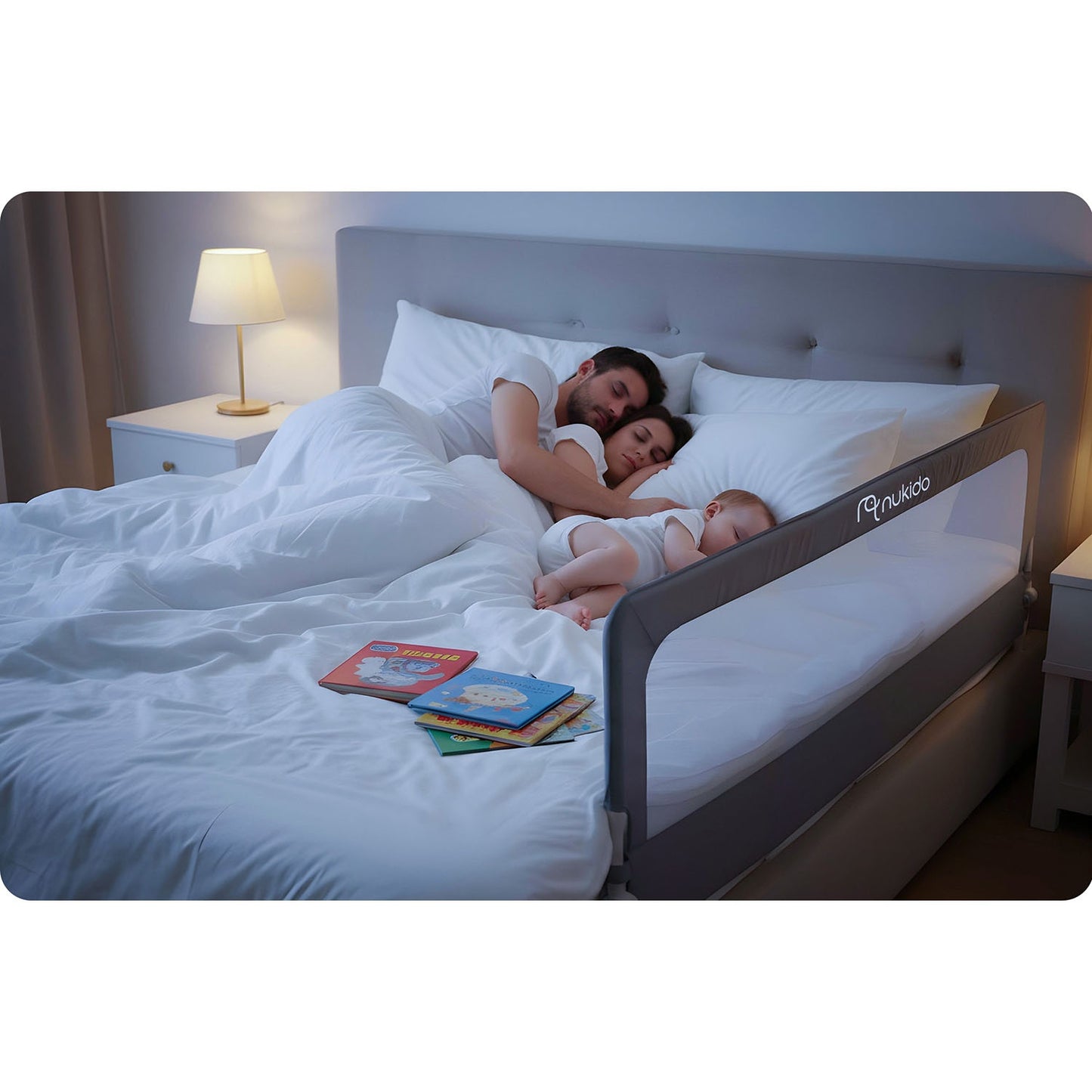Bed Safety Rail Guard, 180 cm, Gray, Easy Install